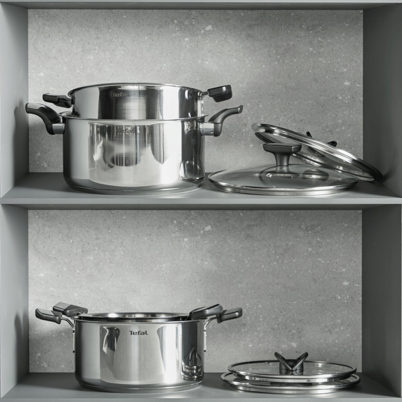 Pot with lid TEFAL Emotion+ E3286145 22cm 6,8L induction for bigos steel Manufacturer code E3286145