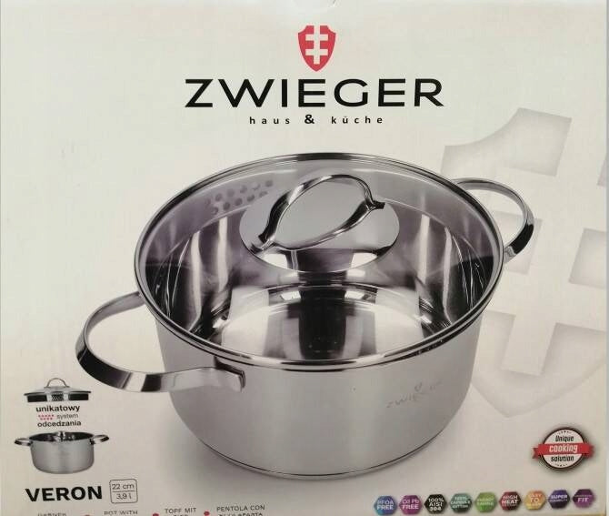 Pot with lid ZWIEGER VERON 22cm 3,9L