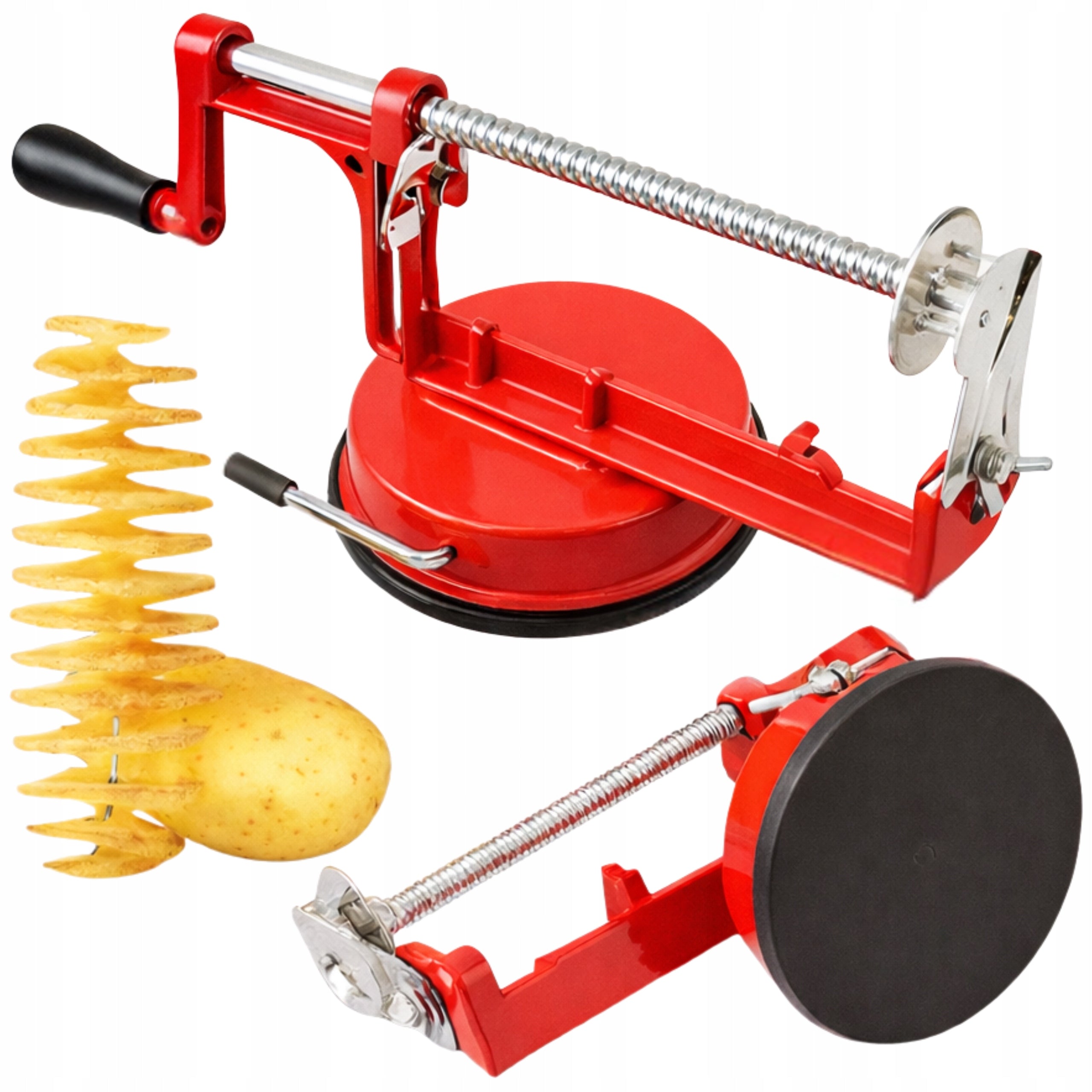 Potato Hand Machine Vegetable Spiral Fries Chips Slicer Manufacturer code ZIEMIAKI FRYTKA MASZYNKA DO ROBIENIA CHIPSÓW
