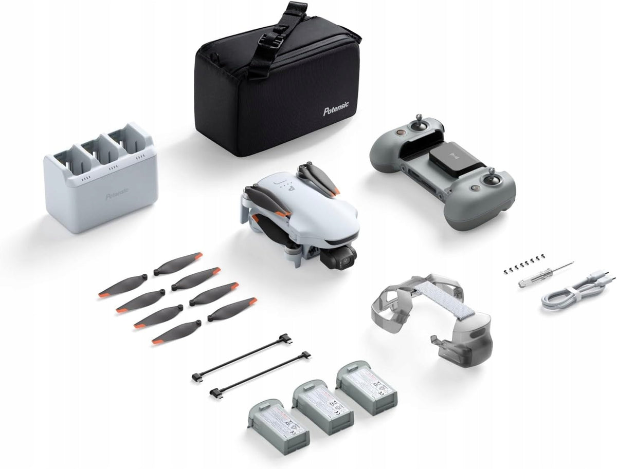 Potensic ATOM 3 Drone with Camera, 1/1.3" Sensor, 4K HDR, 3 Batteries (120min Flight Time), QuickShots, Under 249g Packaging status original