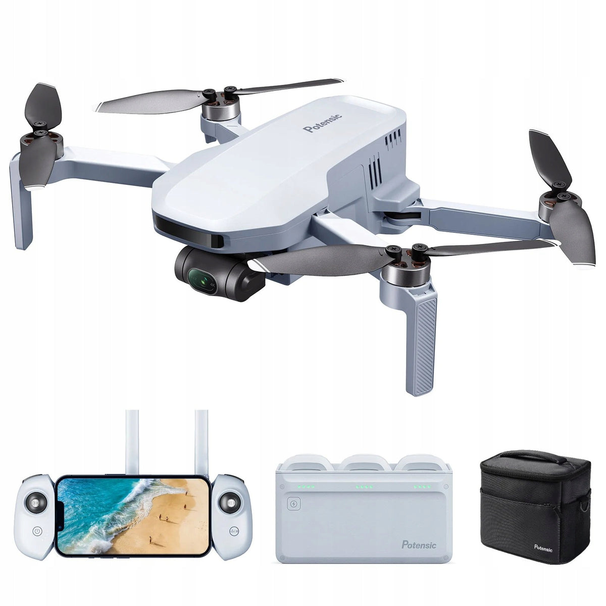Potensic ATOM GPS Drone 4K Gimbal 96 Min Flight 3 Batteries C0