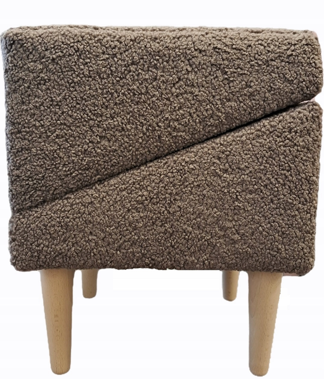 Pouf 2in1 ramp platform for dog LAMB BOUCLE CHOCOLATE Manufacturer code 580