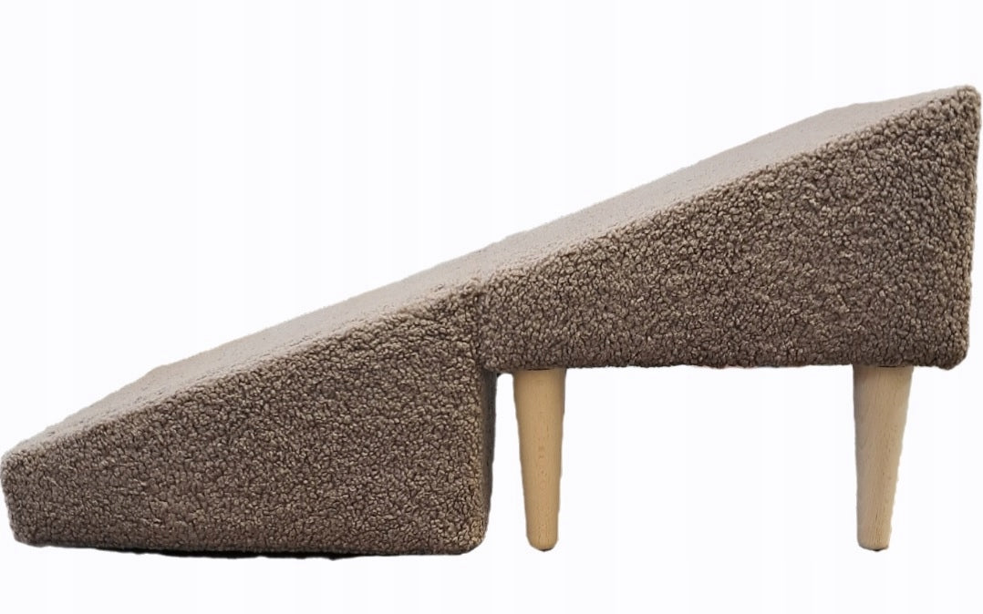 Pouf 2in1 ramp platform for dog LAMB BOUCLE CHOCOLATE Packaging status original