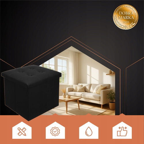 Pouf folding black Ruhhy 25779 Brand Ruhhy
