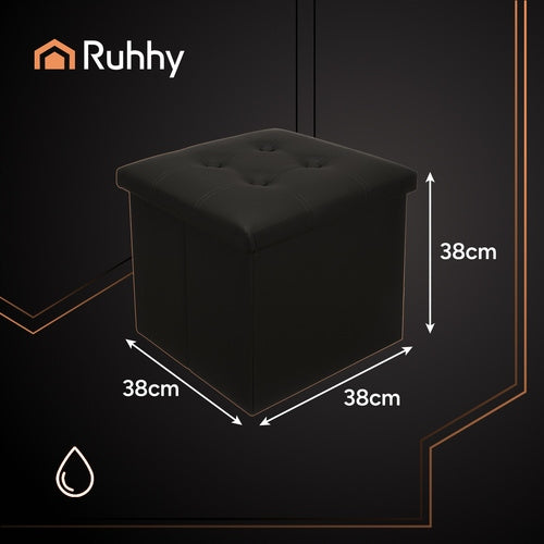 Pouf folding black Ruhhy 25779 Upholstery material other