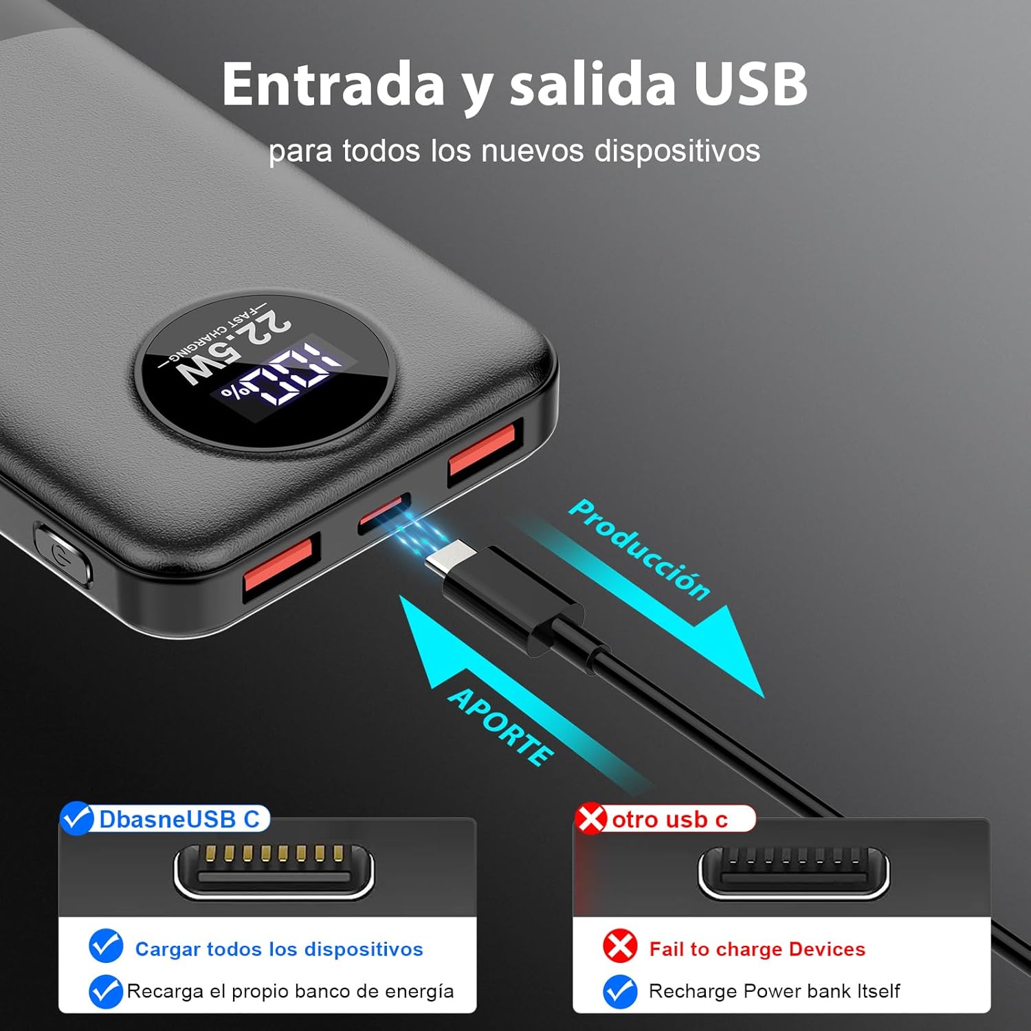 Power Bank 10000mAh 22,5W PD Fast Charging Brand no brand