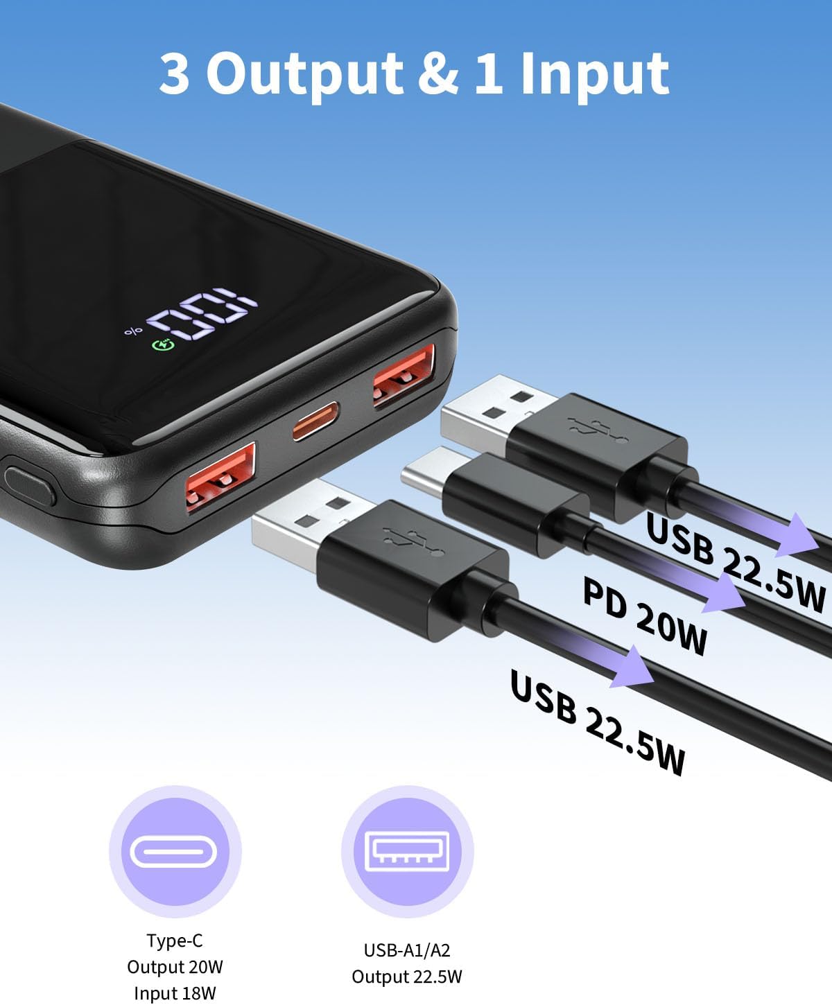 Power Bank 20000mAh 22.5W Manufacturer code Power Bank P28D
