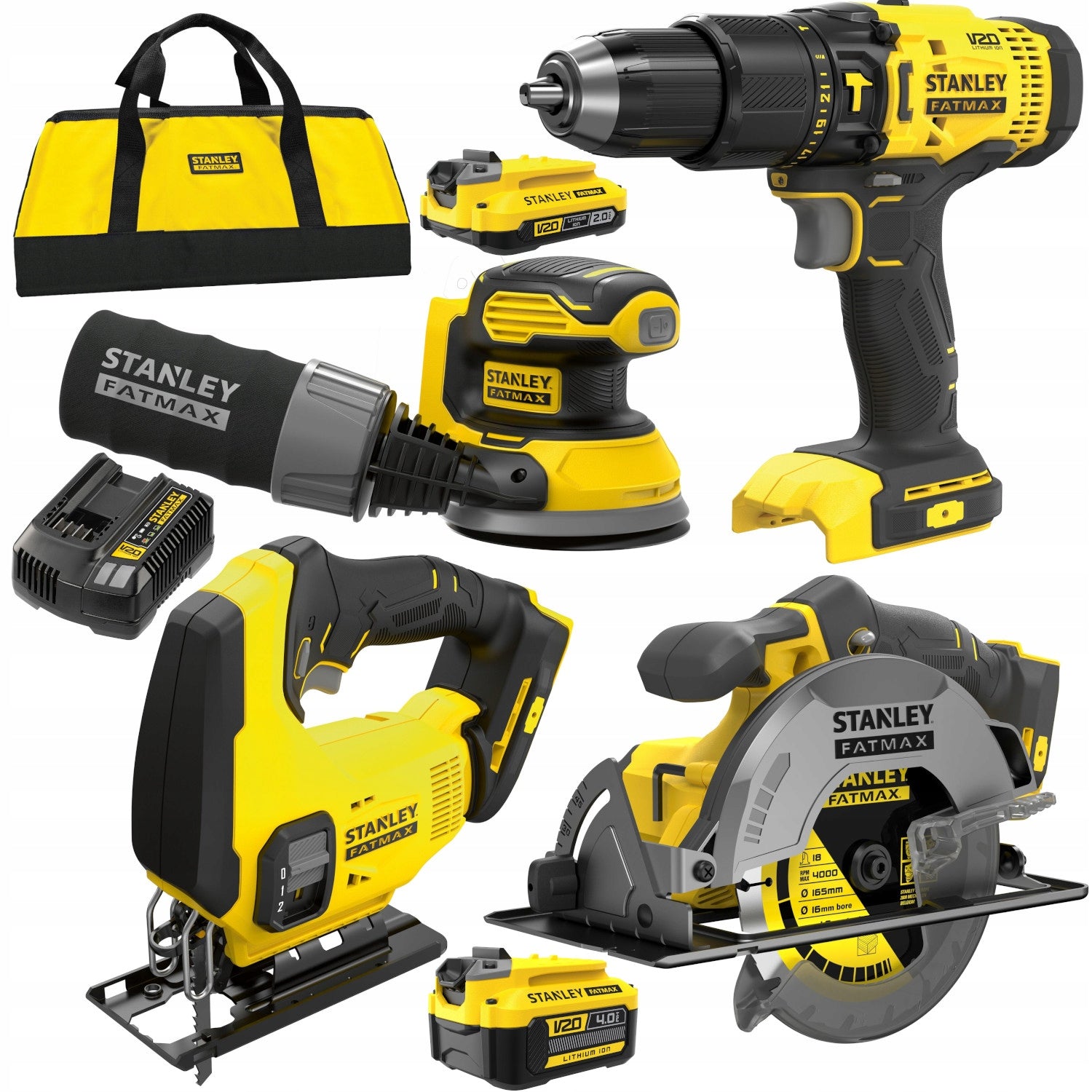Power Tool Kit Stanley SFMCK412MDS 4-Tool 18V Fatmax V20 Manufacturer code SFMCK412MDS-QW