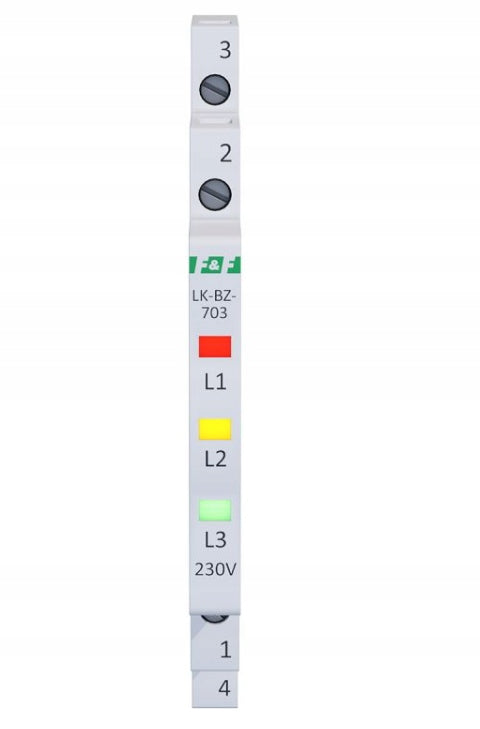 Power indicator light with protection 1/3S 3xLED 3 colors LK-BZ-703K