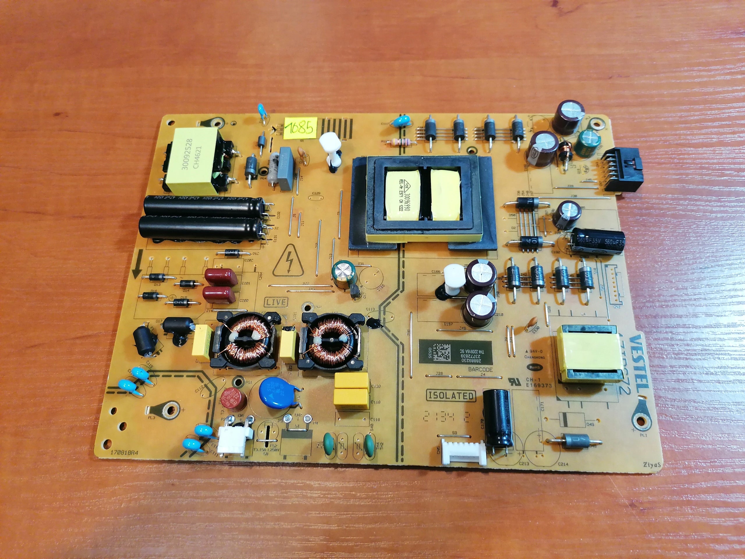 Power supply 17IPS72 170818R4 TOSHIBA 43UA2063DG Manufacturer Toshiba