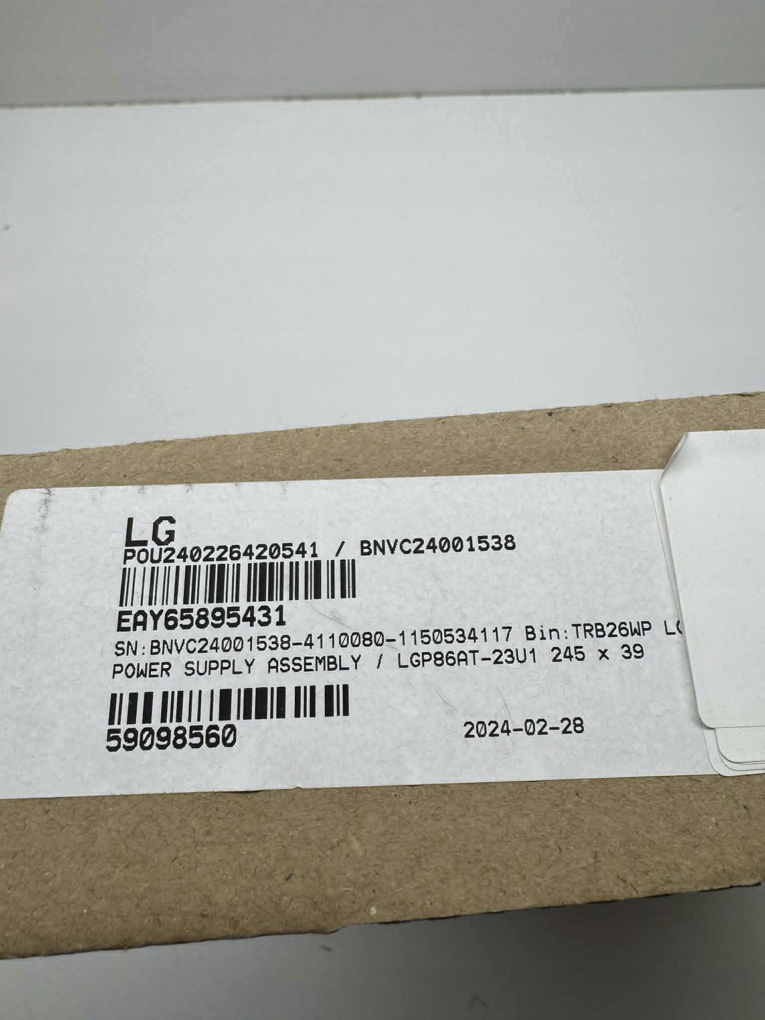 Power supply board LG EAY65895431 Packaging status original