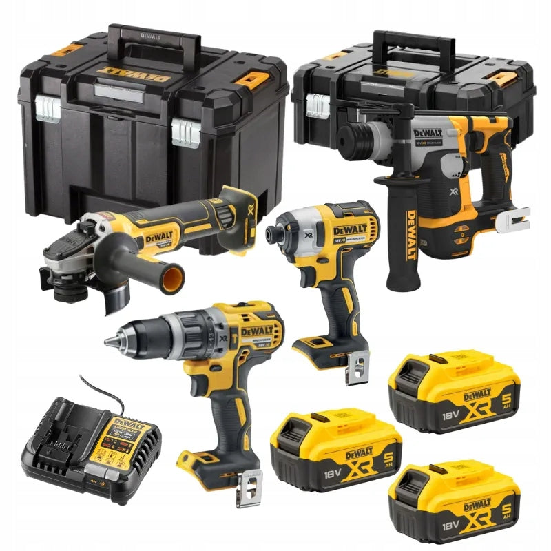 Power tool kit DeWALT DCG405+DCH172+DCD796+DCF887 18V XR 3x5Ah NEW