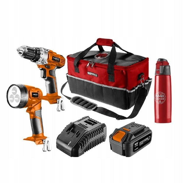 Power tool set in bag ,18V drill/driver, flashlight 04-600