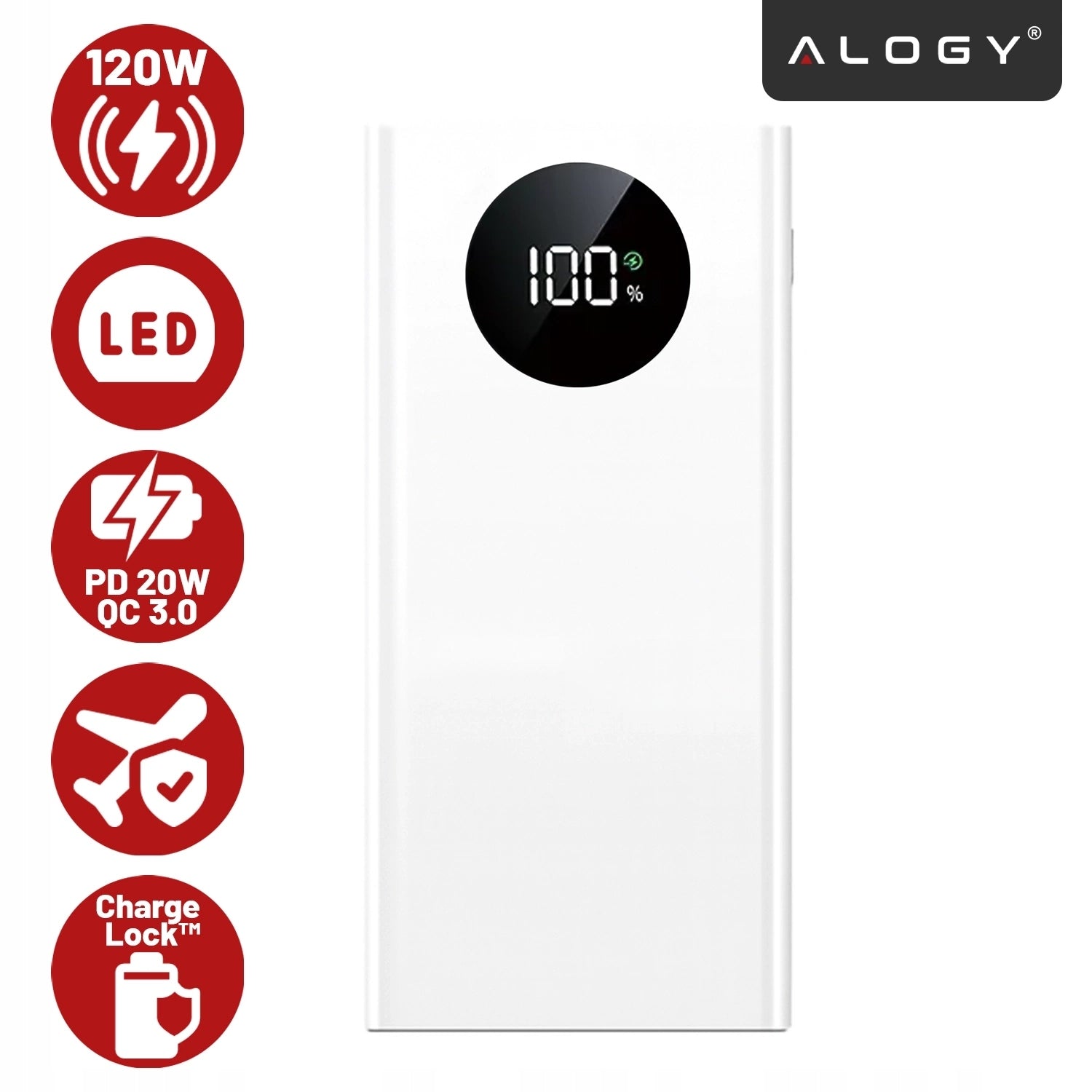 PowerBank 10000mAh, Fast Charging PD 120W 2x USB-A and 1x USB-C TURBO Battery capacity 10000 mAh