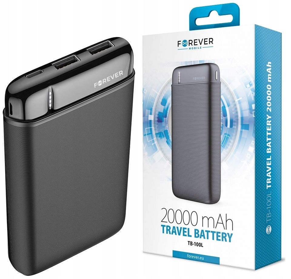 PowerBank 20000 mAh USB Micro Power Bank for Charging Phone Forever