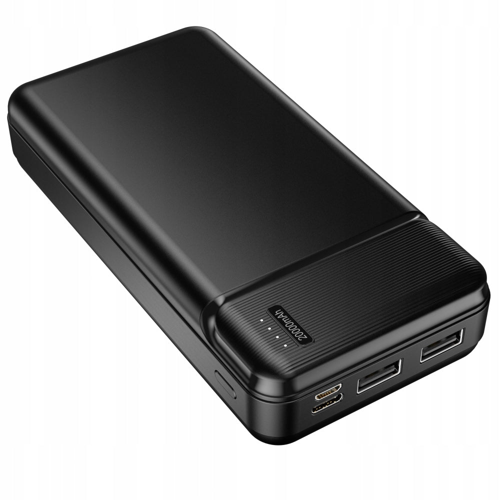 PowerBank 20000mAh Power Bank 2x USB 2in1 LED Black Strong Safe +Cable Manufacturer code MXPB-01