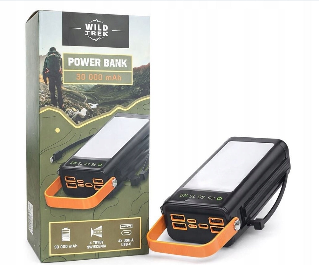 PowerBank 30000 mAh Wildtrek 4xUSB, USB-C, fast charging