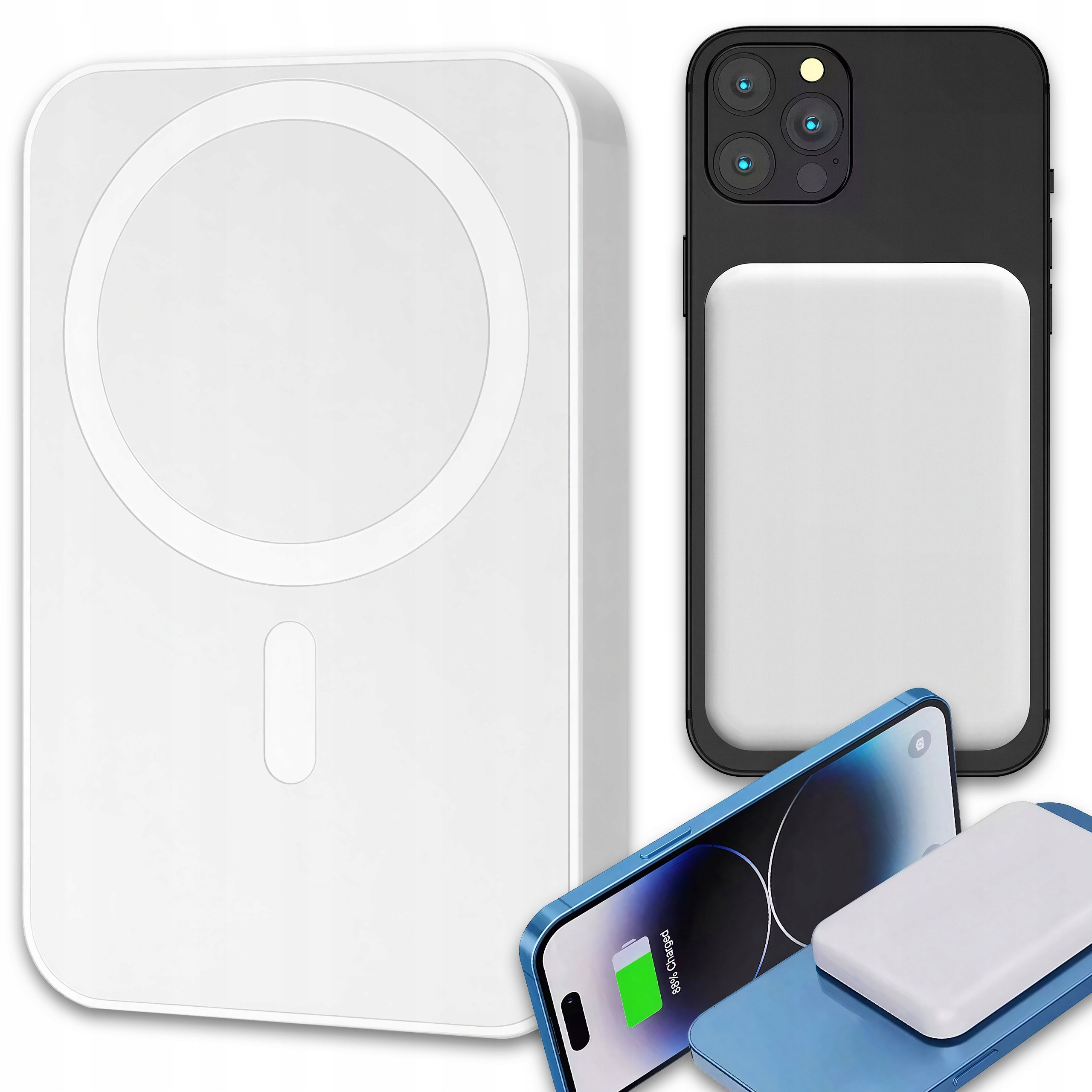 PowerBank 5000Mah Magsafe Wireless Magnetic Inductive Charging