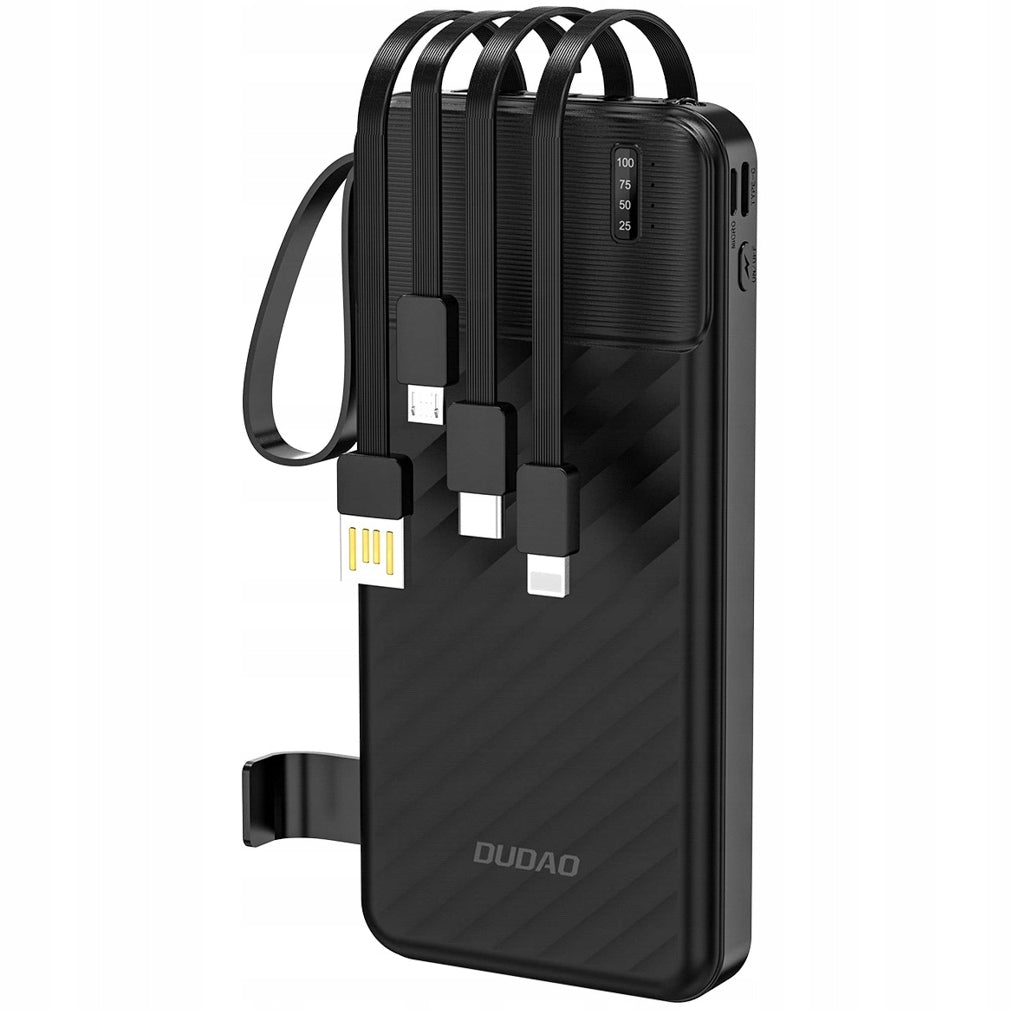 PowerBank Dudao K11 10000mAh USB cables USB-C Lightning microUSB 2A 10W