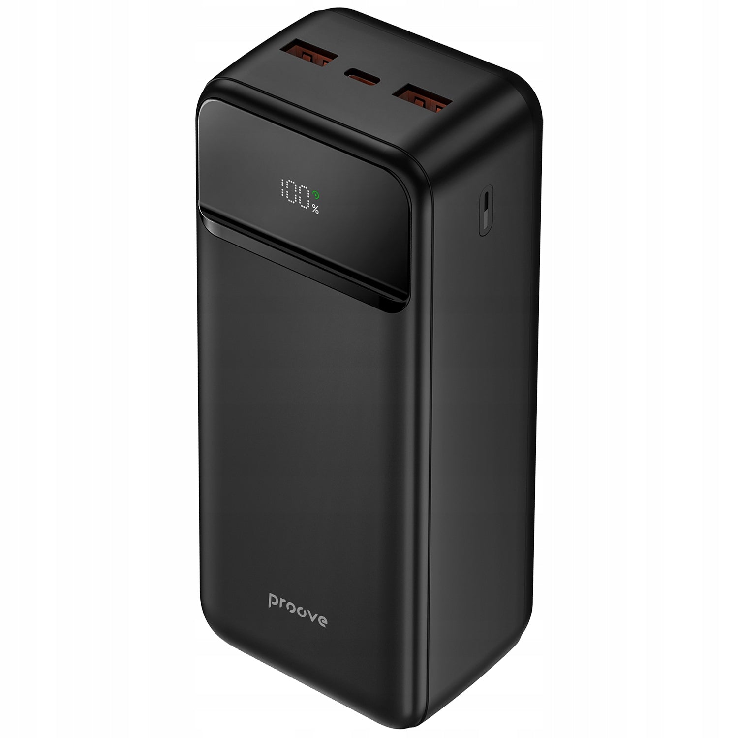 Powerbank 30000 mAh 22.5W PD QC 3.0 USB-C 2xUSB Proove Illuminator 2 black