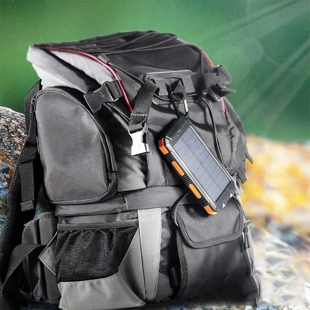 Powerbank 30000mAh Solar Trekking Waterproof Flashlight 2in1 Travel Brand no brand