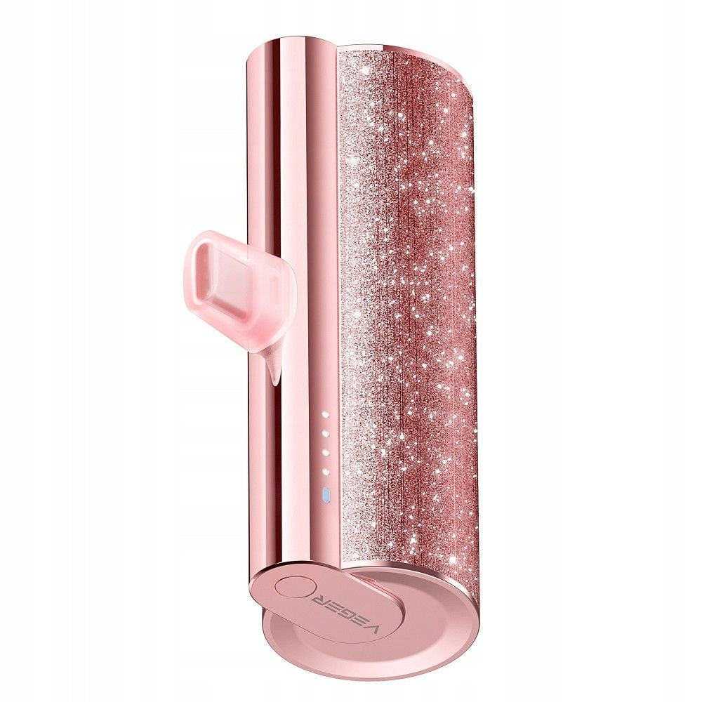 Powerbank 5000 mAh with integrated C connector PD QC3.0 2,4A 12W PlugOn pink