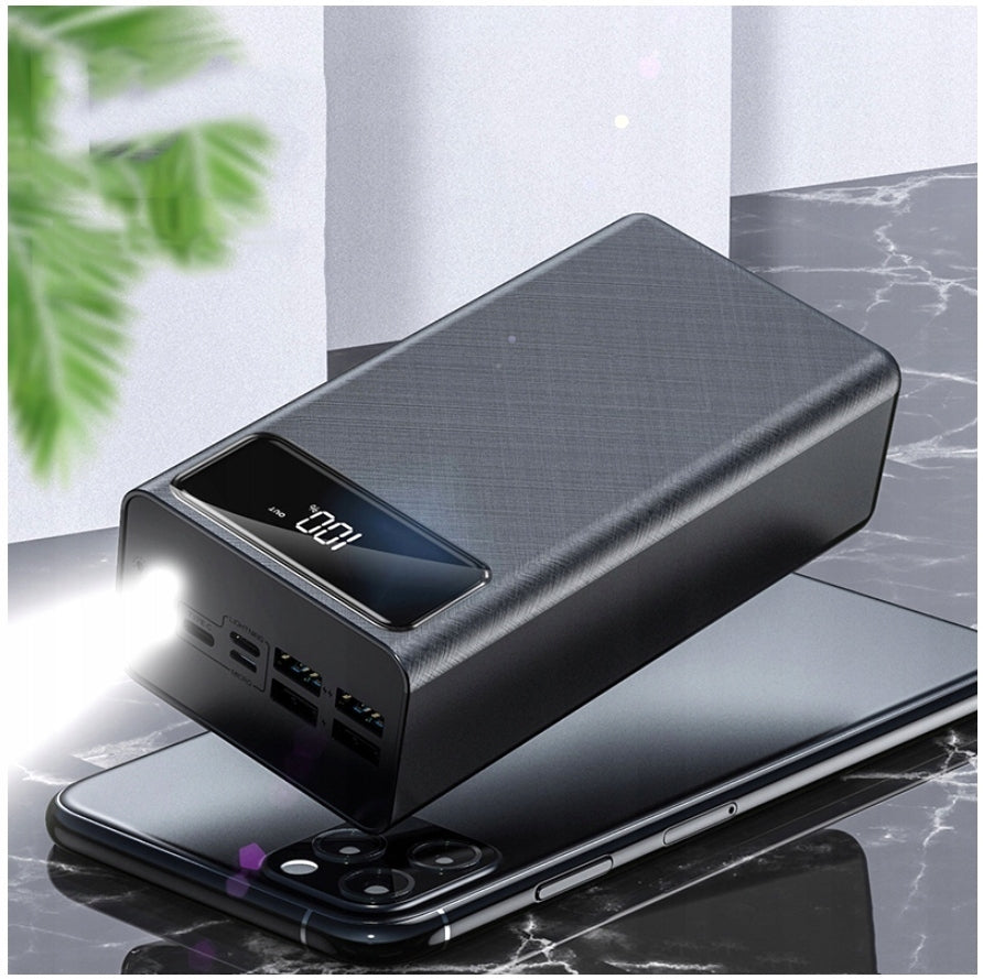 Powerbank 50000 mAh black with led display and 4 ports Manufacturer code PO