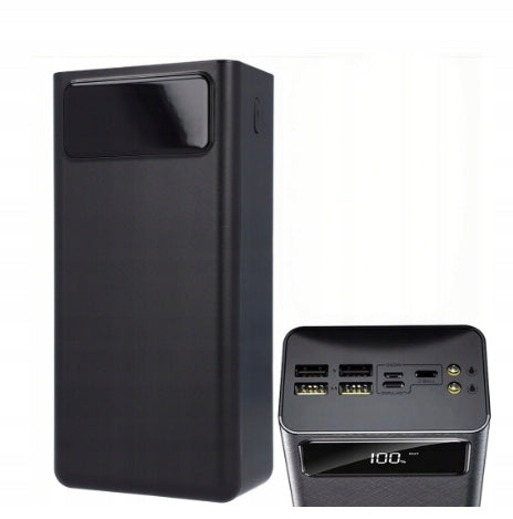 Powerbank 50000 mAh black with led display and 4 ports