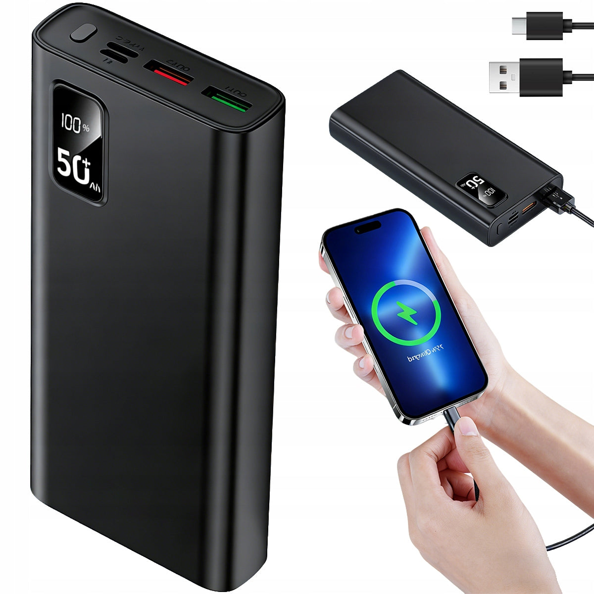 Powerbank 50000mAh Mega efficient USB-C fast charging NEW Packaging status original