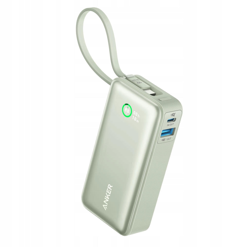 Powerbank Anker 545 Nano (A1259G61) 10000mAh 30W USB-A / USB-C Green Manufacturer code A1259G61