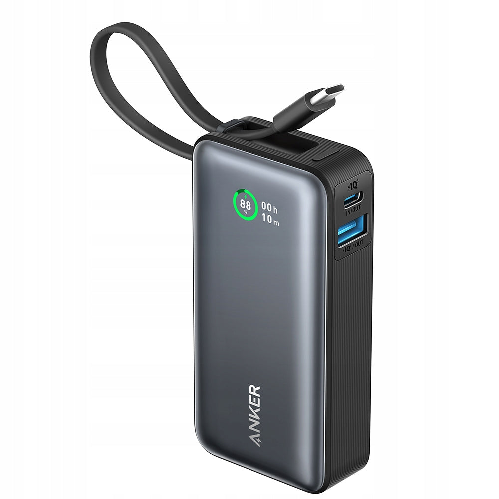 Powerbank Anker Nano A1259G11 10000 mAh 30W grey built-in USB-C cable Manufacturer code A1259G11