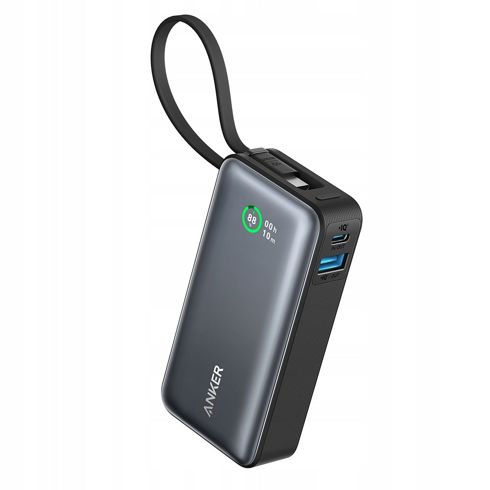 Powerbank Anker Nano A1259G11 10000 mAh 30W grey built-in USB-C cable Packaging status original
