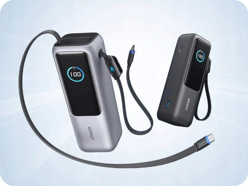 Powerbank Anker Zolo 25000mAh 165W PD with two USB-C cables Black and grey Brand Anker