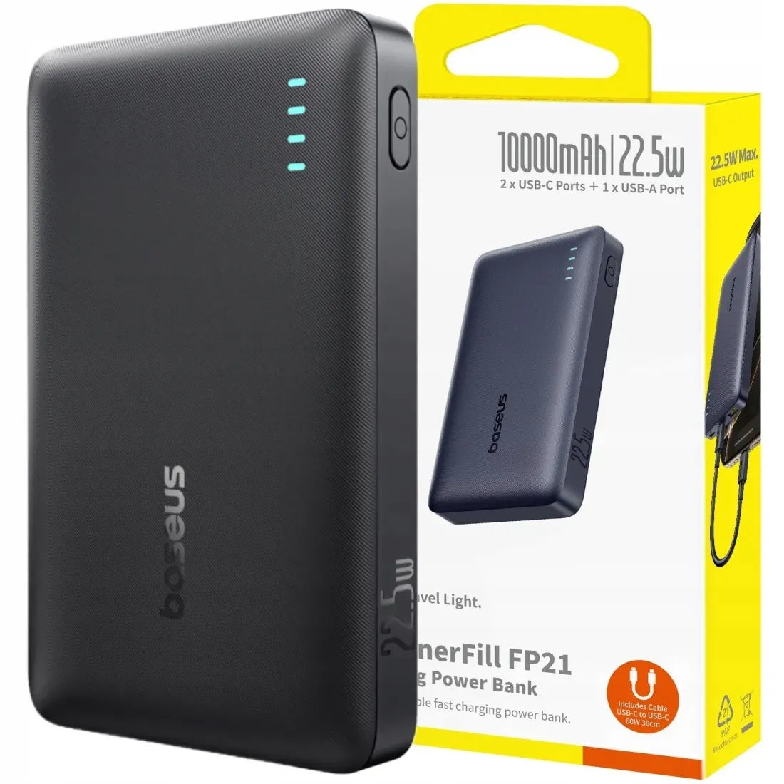 Powerbank Baseus ENERFILL FP21 10000mAh 22.5W USB USB-C Fast Charging