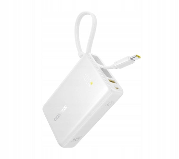 Powerbank Baseus PicoGo Digital Display 10000mAh 45W USB-A / 2x USB-C White