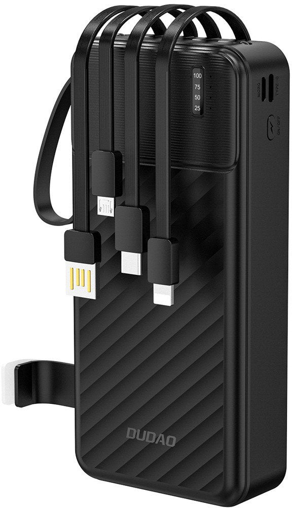 Powerbank Dudao K11 Pro 20000mAh with built-in cables black