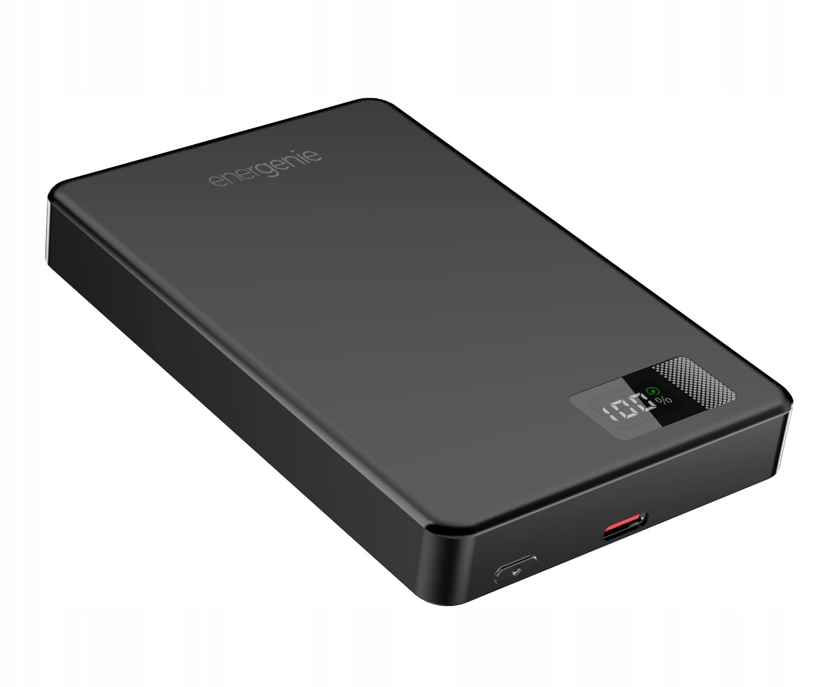 Powerbank Gembird 15W 10000 mAh LCD USB-C Wireless Charging Black Manufacturer code PB10-WPC15M-LCD-01