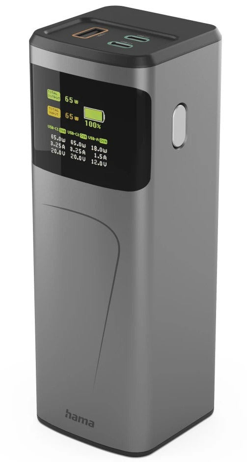Powerbank HAMA Power Pack 20000 mAh High Power 65W Grey
