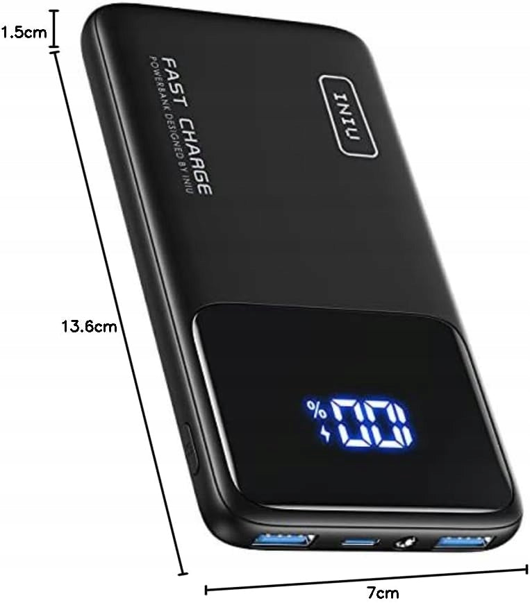 Powerbank INIU 10000 mAh black Manufacturer code BI-B6BLCK
