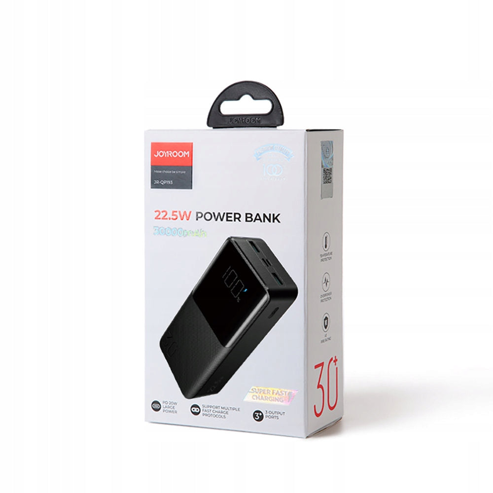 Powerbank JOYROOM JR-QP193 30000mAh Quick Charge 22.5W Black Brand Joyroom