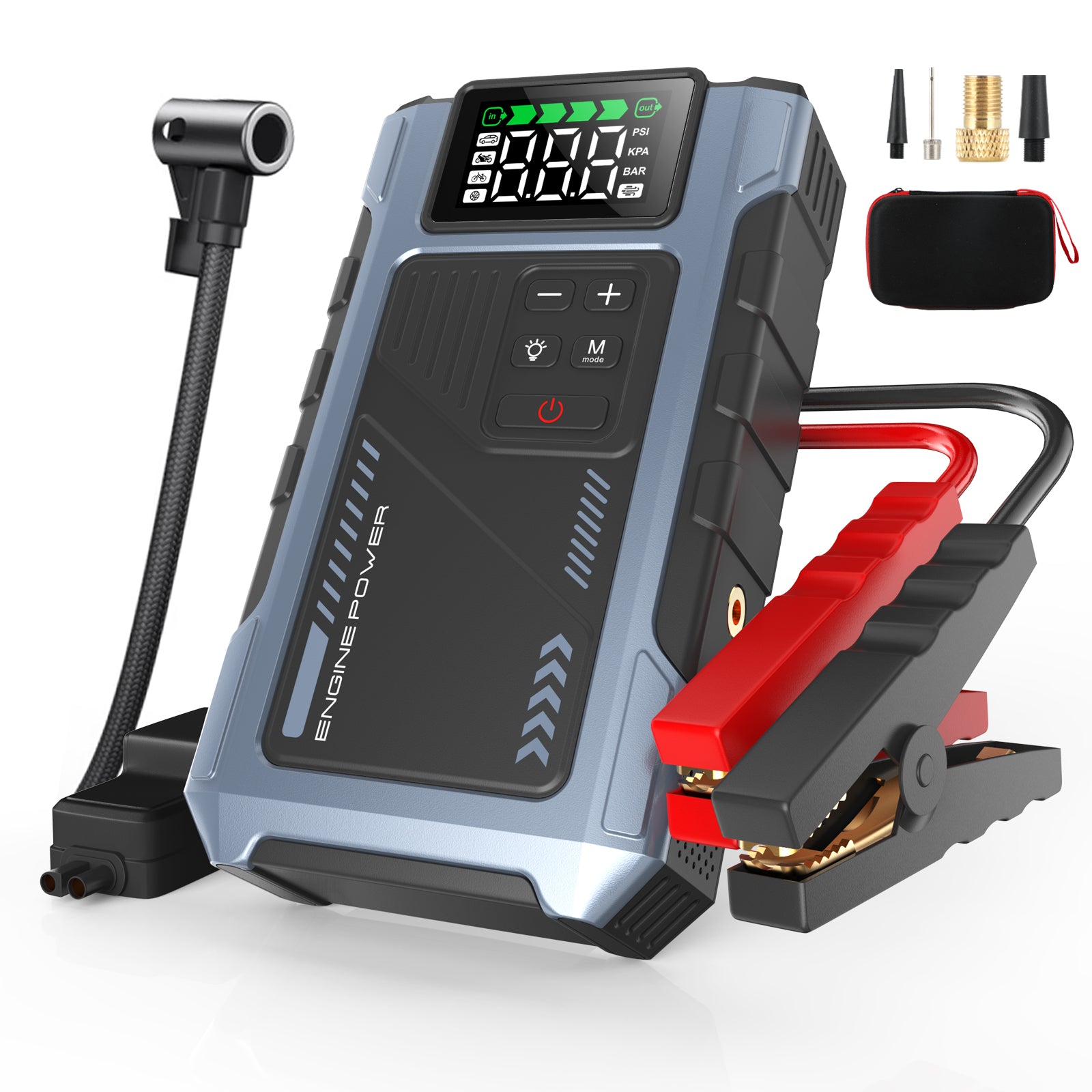 Powerbank Swarey 12000 mAh with jump starter and air Compressor Blue EAN (GTIN) 00768556961427