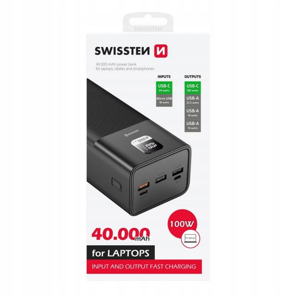 Powerbank Swissten PowerLine 40000mAh 100W USB-C/USB-A