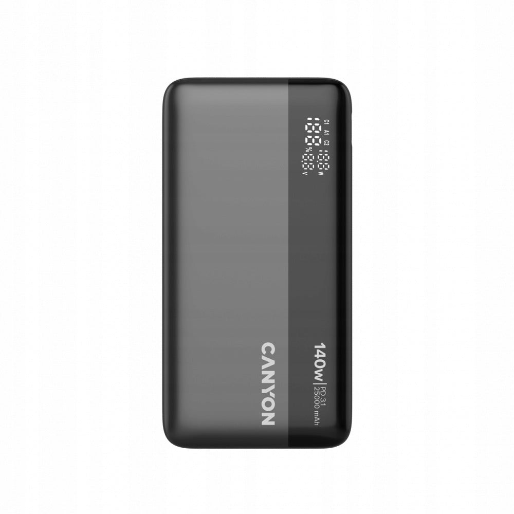 Powerbank for laptop 25000mAh 140W PD with display Canyon PB-240 graphite