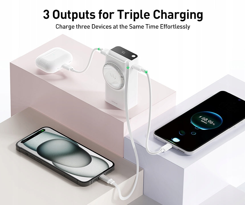 Powerbank iWalk 10000mAh 30W USB-C laptop phone PD Manufacturer code LPR001C