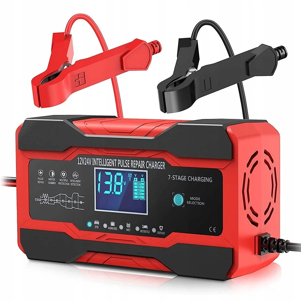 Powerful Battery Rectifier LCD Charger 12V 24V 10A Repair Function Packaging status original