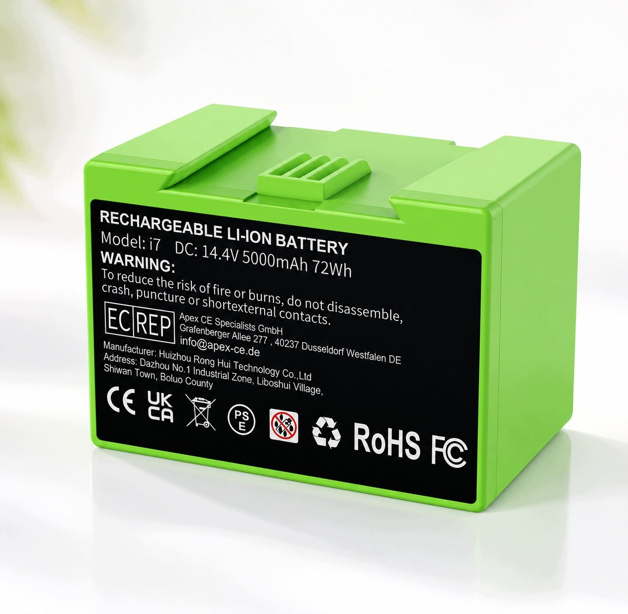 Powerful Battery for iRobot Roomba i7 i3 i4 e5 e6 5000mAh 14,4V