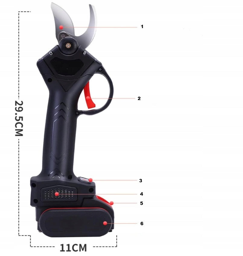 Powerful Garden Pruner Electric Cordless Garden Shears for Branches Battery capacity 2 Ah
