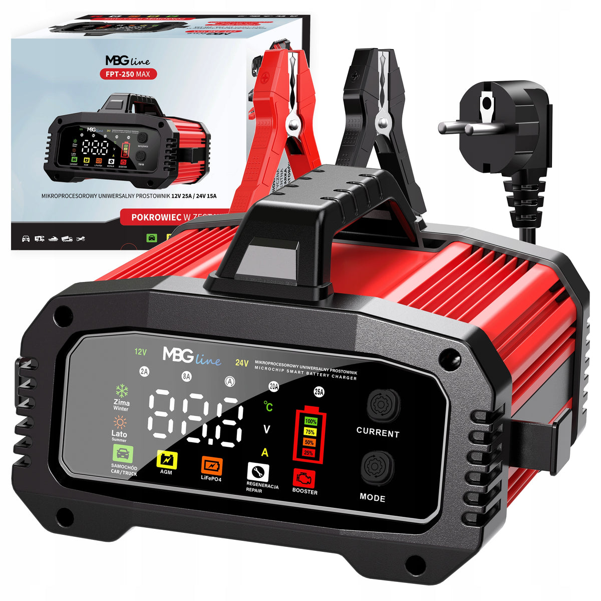 Powerful Intelligent Car Rectifier Battery Charger 24V 12V 25A