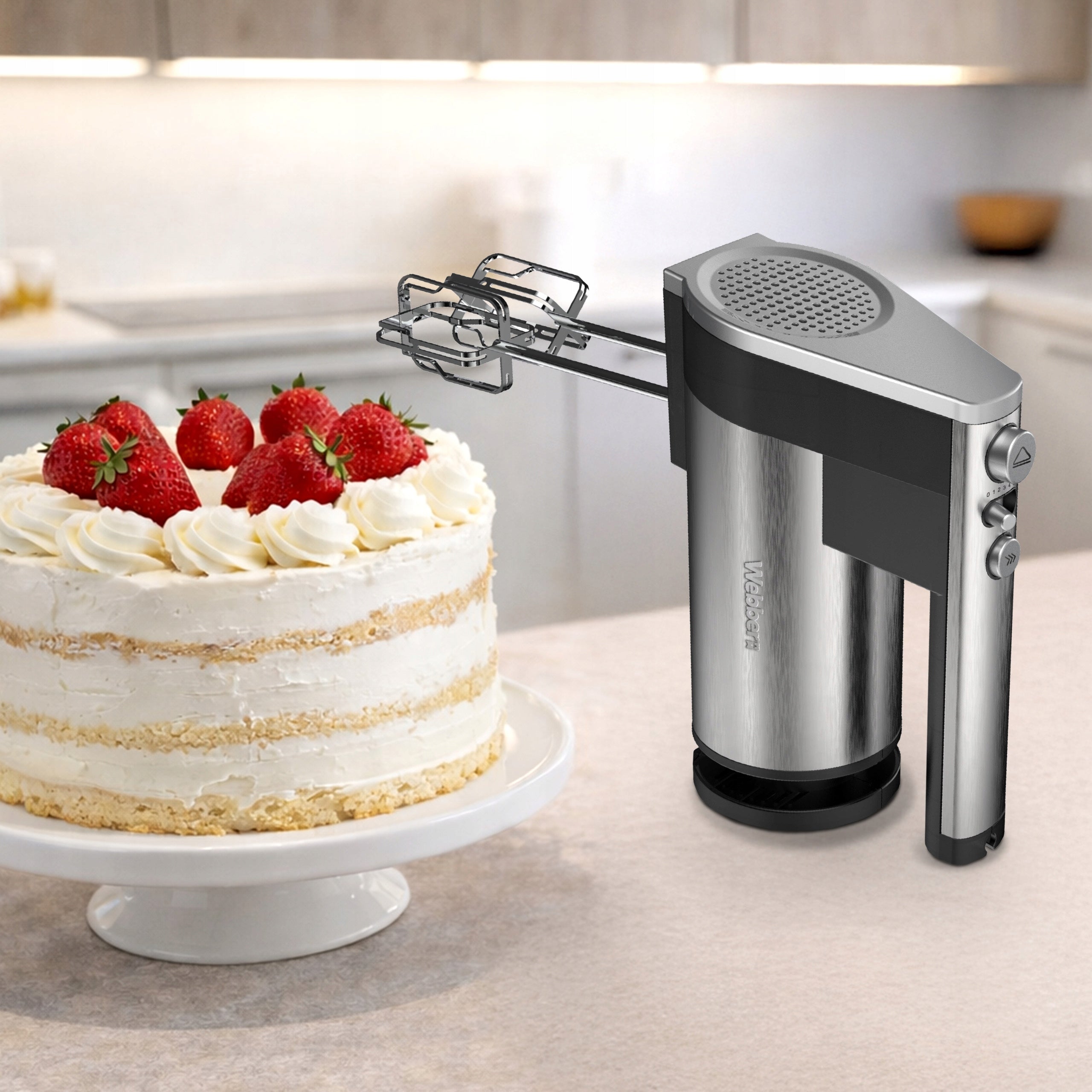 Powerful Kitchen Hand Mixer 780W 5 SPEEDS + 5 TIPS Slow Start Manufacturer code HM500