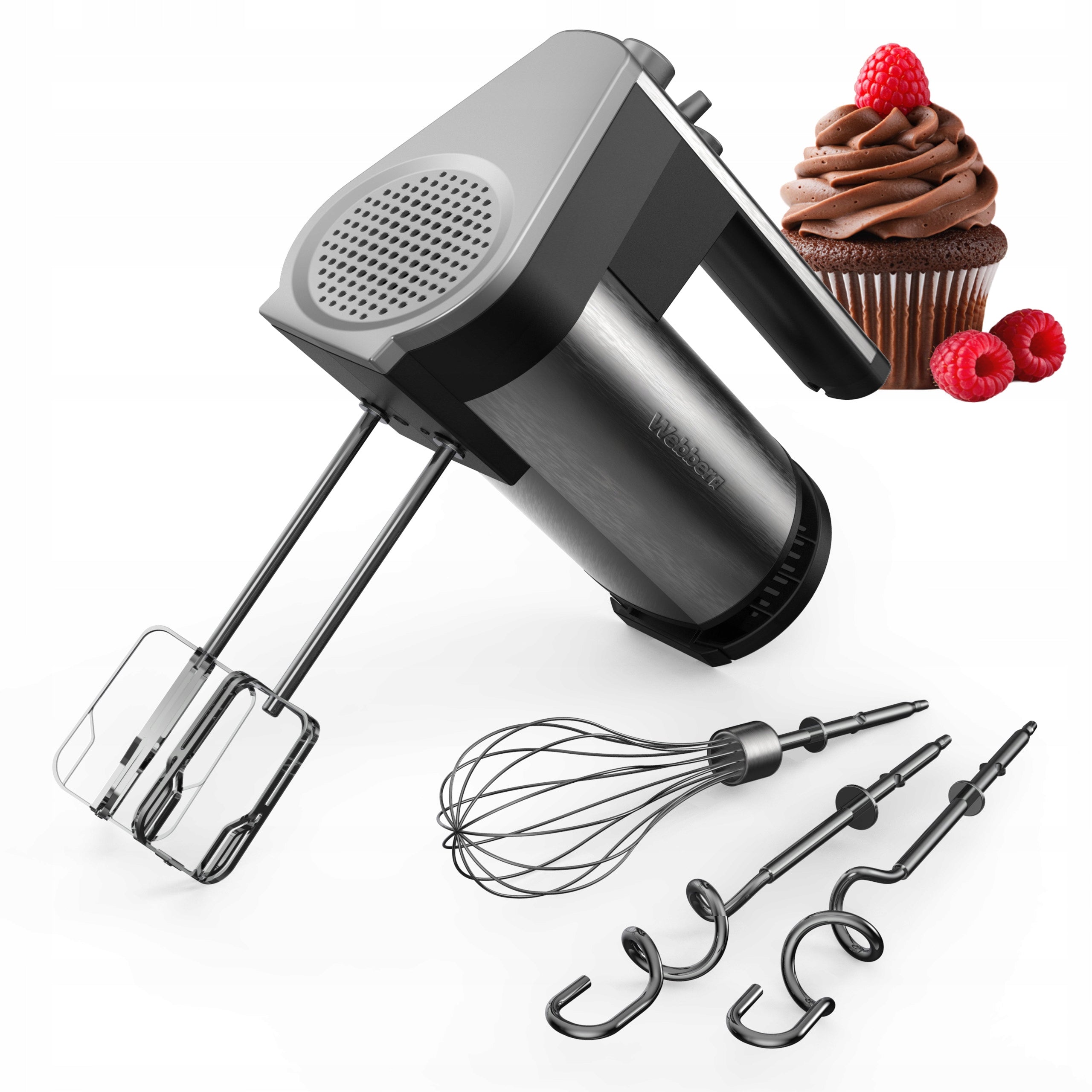 Powerful Kitchen Hand Mixer 780W 5 SPEEDS + 5 TIPS Slow Start